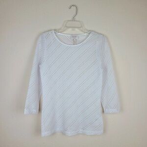 Laundry‎ by Shelli Segal Los Angeles Women's White Textured Beach Top